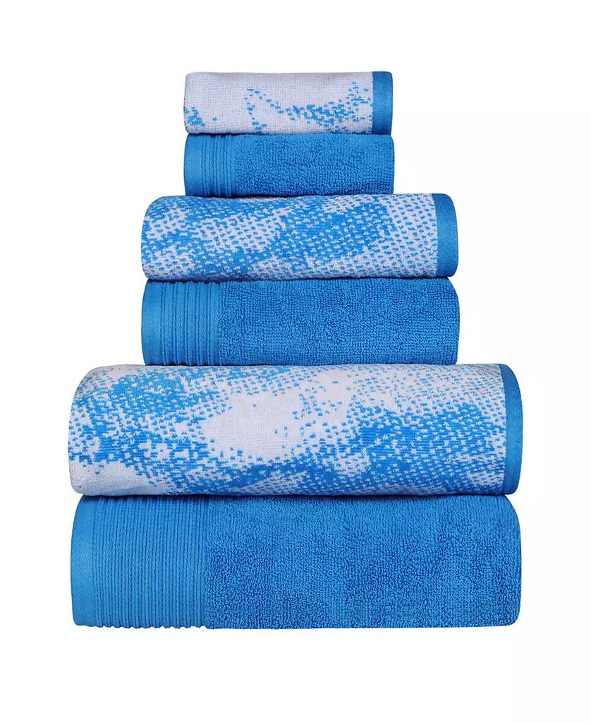 Superior Quick Drying Cotton Solid and Marble Effect 6 Piec