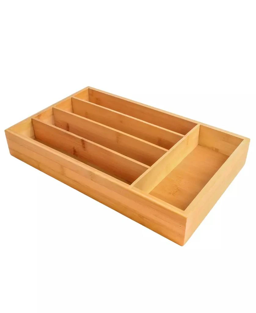BergHOFF Bamboo 5-Slot Flatware Organizer, 13.5" x 8.25" 2