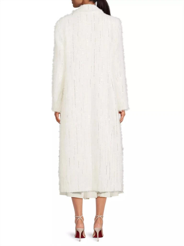 Milly Embellished Faux Mohair Coat 5