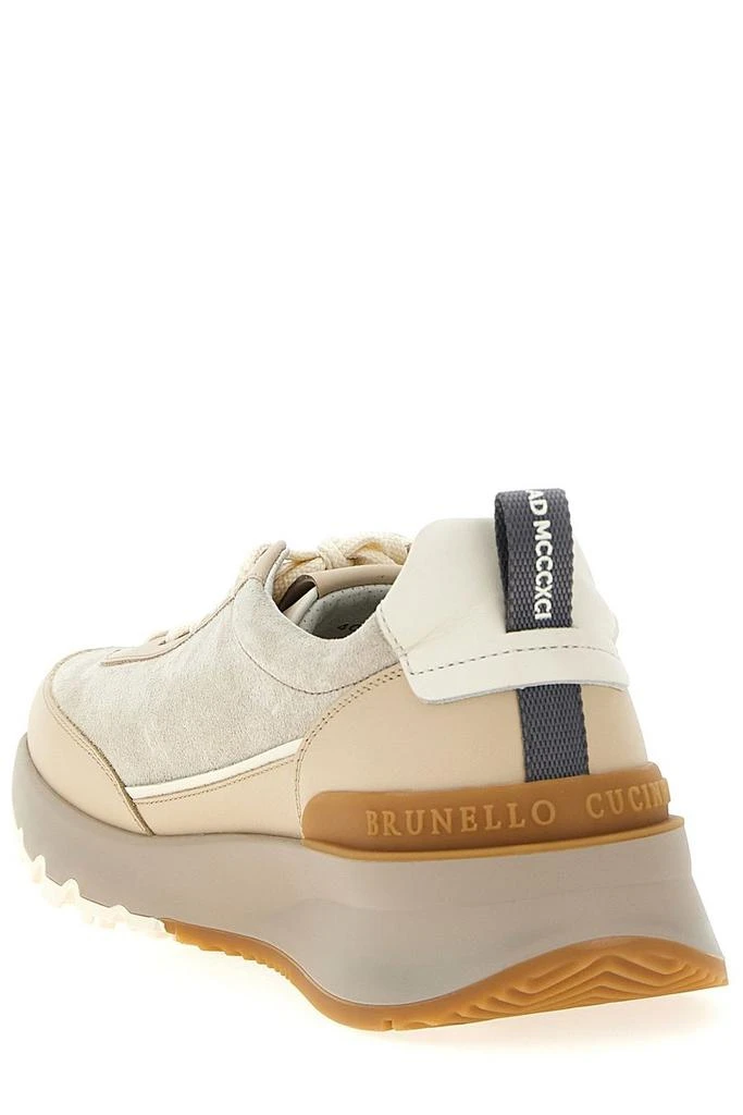 Brunello Cucinelli Brunello Cucinelli Logo Embossed Lace-Up Sneakers 3