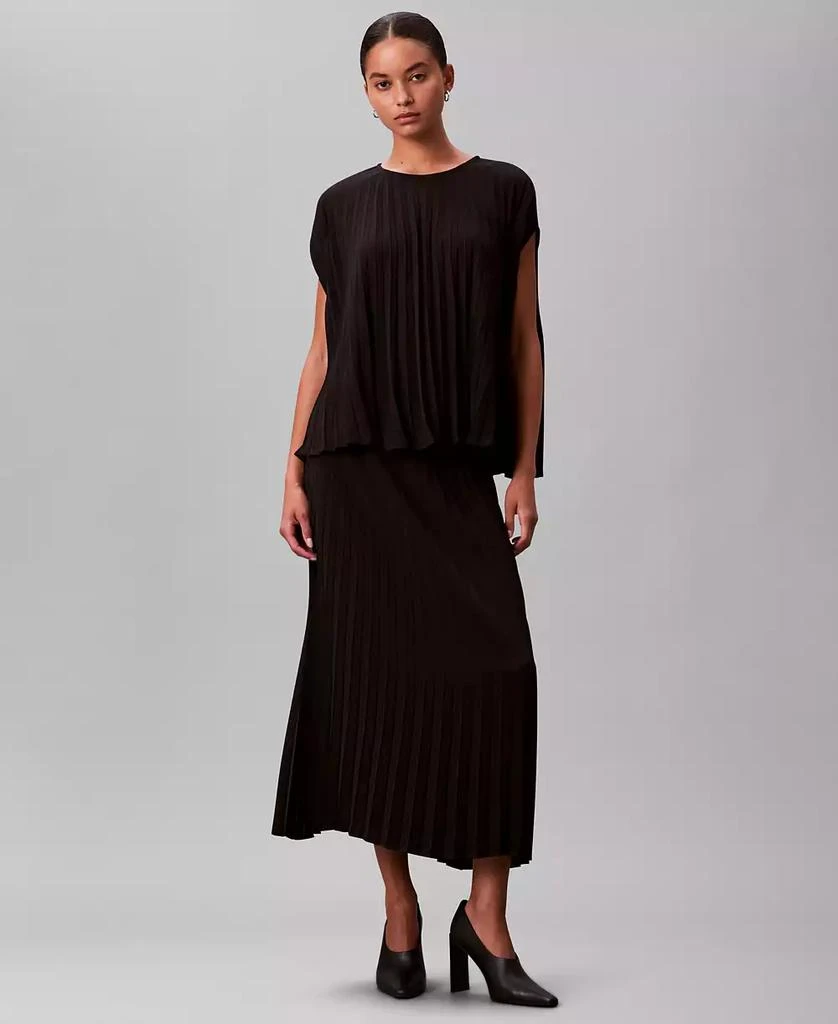 Calvin Klein Women
s Pleated Short Sleeve Top 5