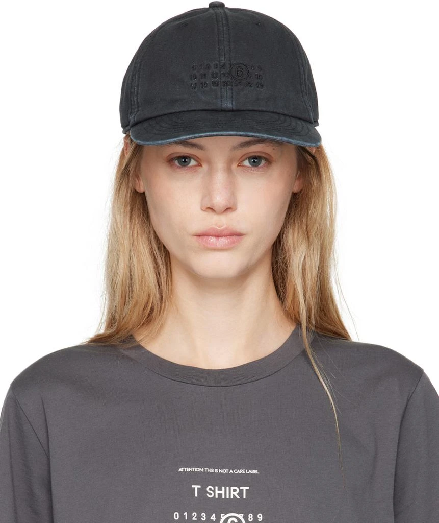 MM6 Black Baseball Cap 1
