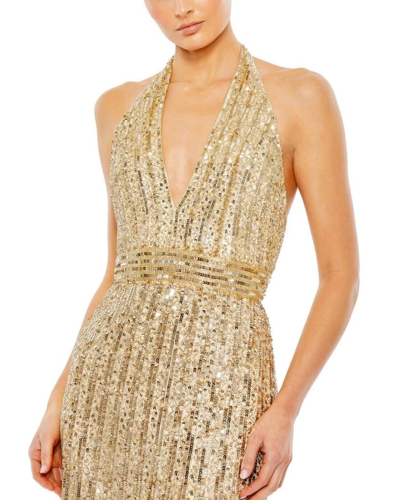 Mac Duggal Mac Duggal - Sequin Halter Trumpet Gown 2