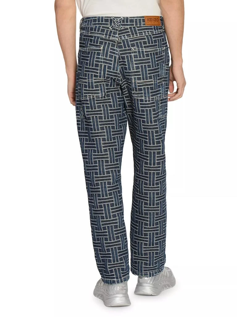 Kenzo Weave Straight-Leg Cargo Jeans 5