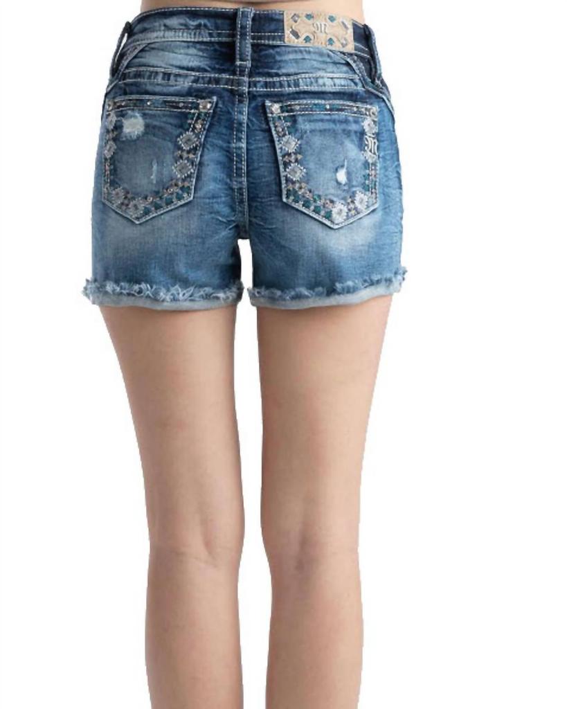 Miss Me Miss Me - Women's Mid-rise Aztec Shorts