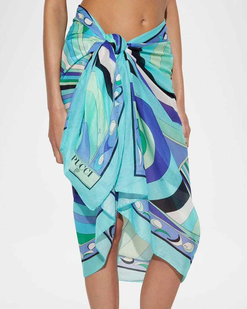 EMILIO PUCCI Iride Print Cotton Pareo Coverup 3