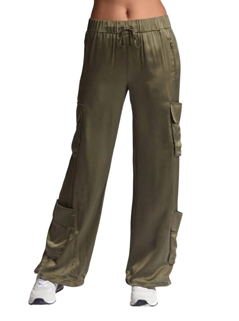 Blanc Noir Blanc Noir - Chelsea Silk Wide Leg Cargo Pants