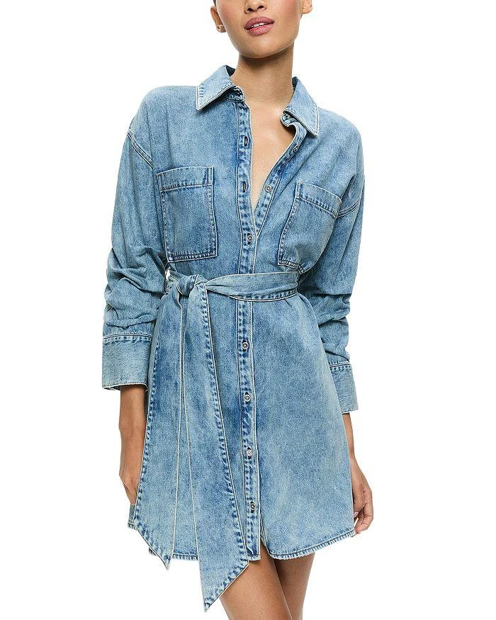 Alice + Olivia Brigita Denim Shirt Dress 1