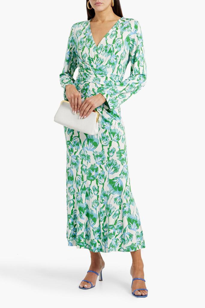 Diane von Furstenberg Timmy ruched floral-print jersey midi dress