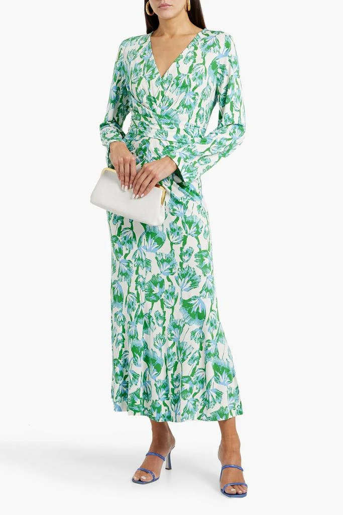 Diane von Furstenberg Timmy ruched floral-print jersey midi dress 2