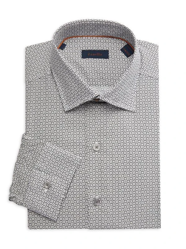 Zanella Geometric Print Dress Shirt 1
