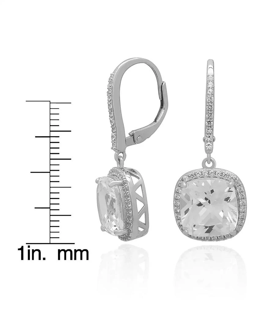 Macy
s Lab-Grown White Sapphire Cushion Drop Earrings (8-7/8 ct. t.w.) in Sterling Silver 2