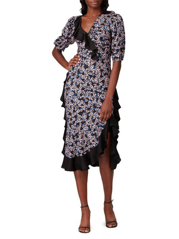 Brøgger Ruffle-Trim Floral Dress
