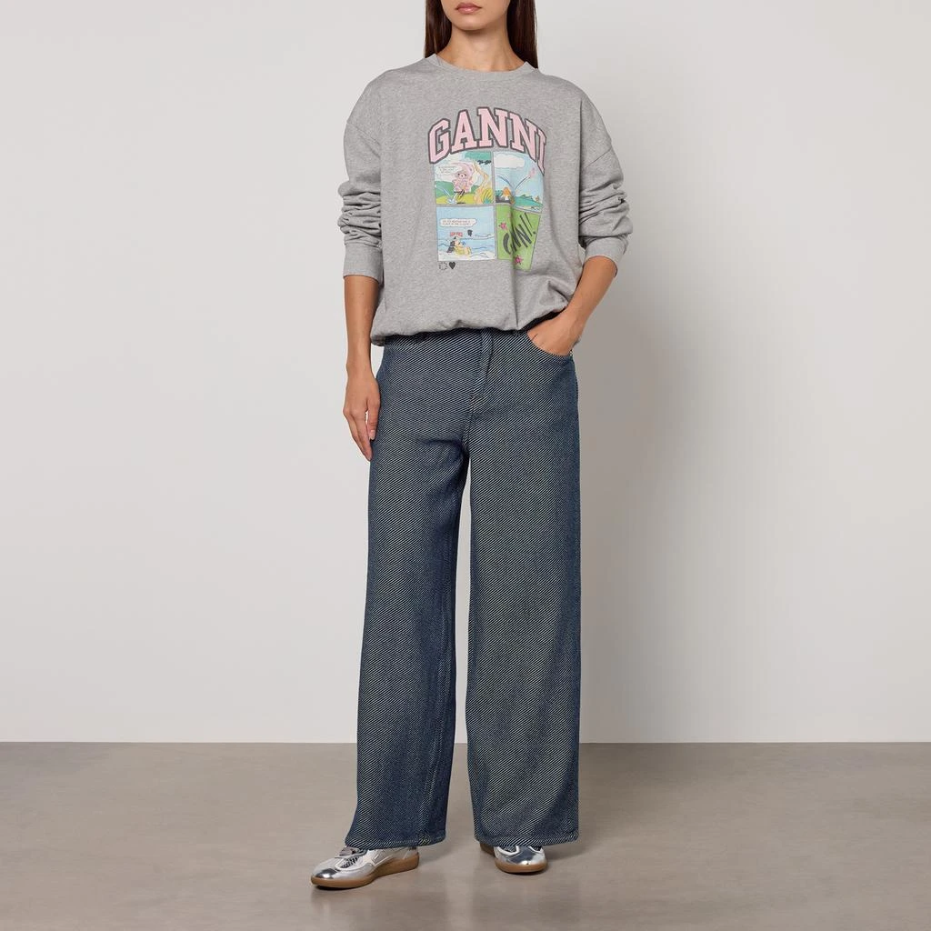 Ganni Marri Heavy Denim Wide-Leg Jeans 1