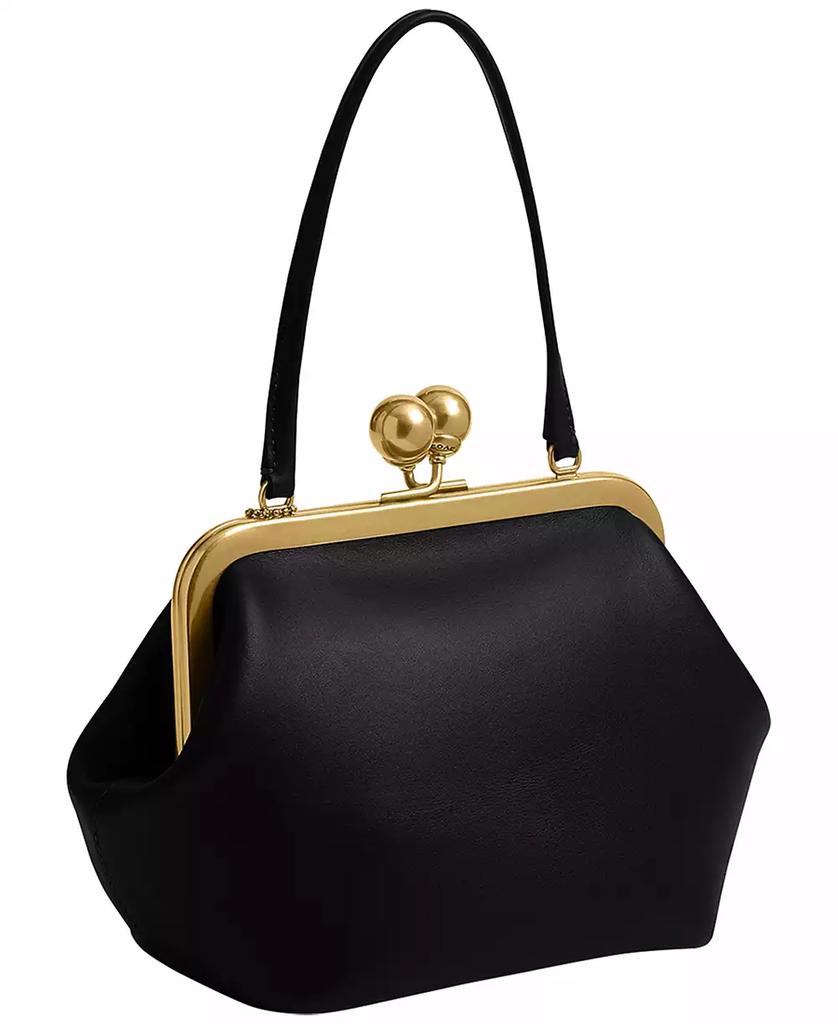 Coach Glovetanned Leather Kisslock Frame Bag