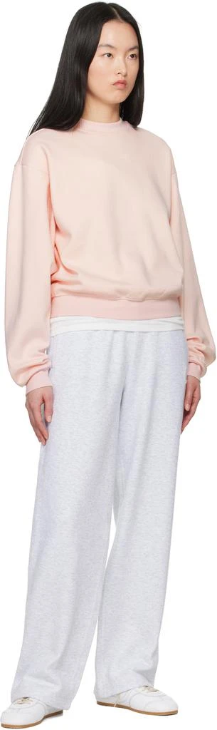 SKIMS Pink Cotton Fleece Classic Crewneck Sweatshirt 4