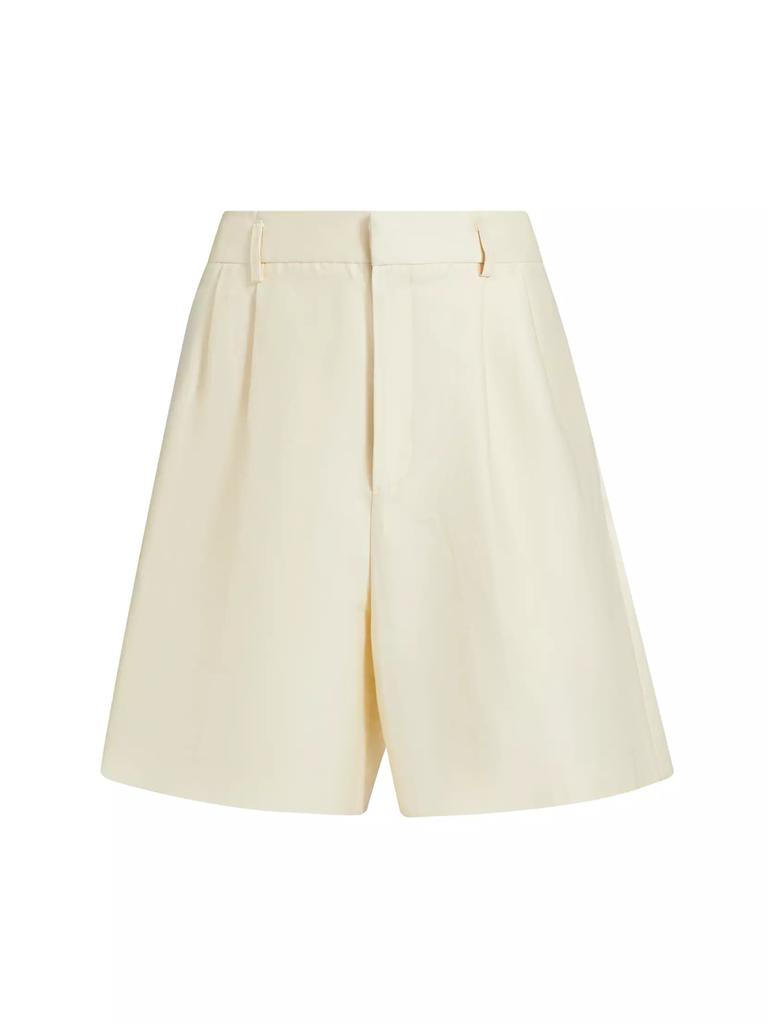 パンツ FABIANA FILIPPI Women Shorts  Burmudas PAD265F366L296 8179 Stretch viscose and linen shorts, taupe for Women | Fabiana