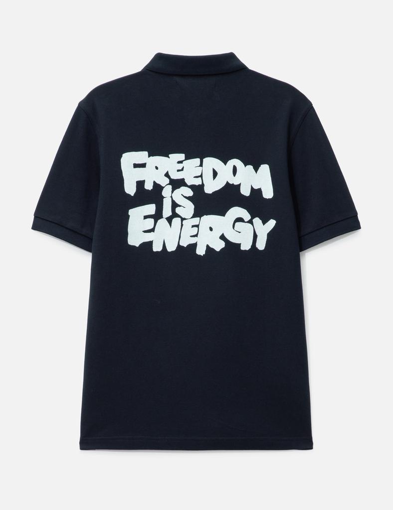 CDG SHIRT CDG Shirt X Fred Perry Short Sleeve Polo "Freedom is energy"