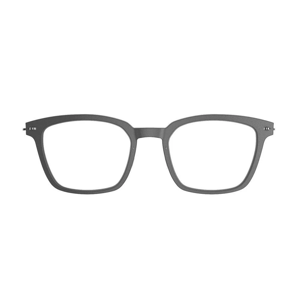 LINDBERG N.O.W. 6645 Ultra-Thin Rectangular Eyeglasses In Satin Black
