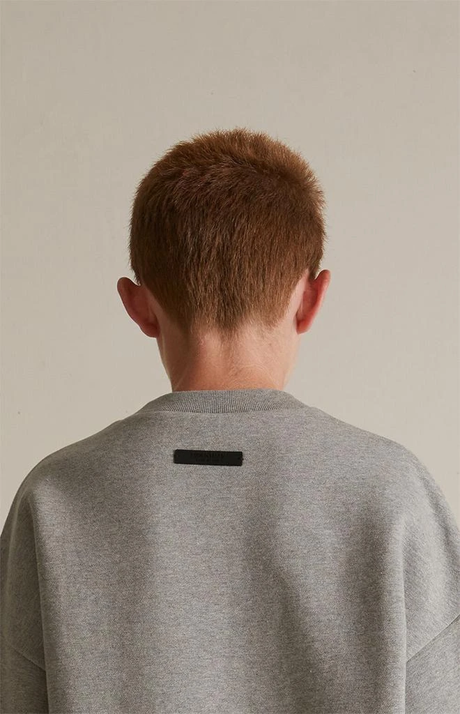 Essentials Kids Dark Heather Oatmeal Fleece Crew Neck Sweatshirt 5