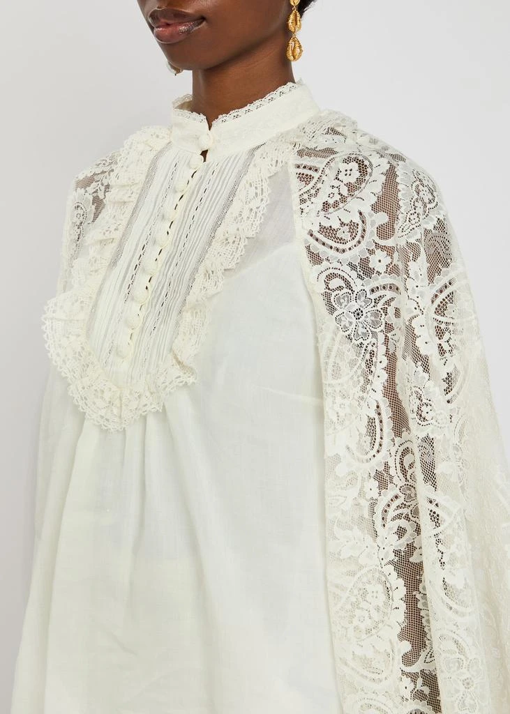 Zimmermann Ascension Lace Yoke Tunic ramie tunic 5