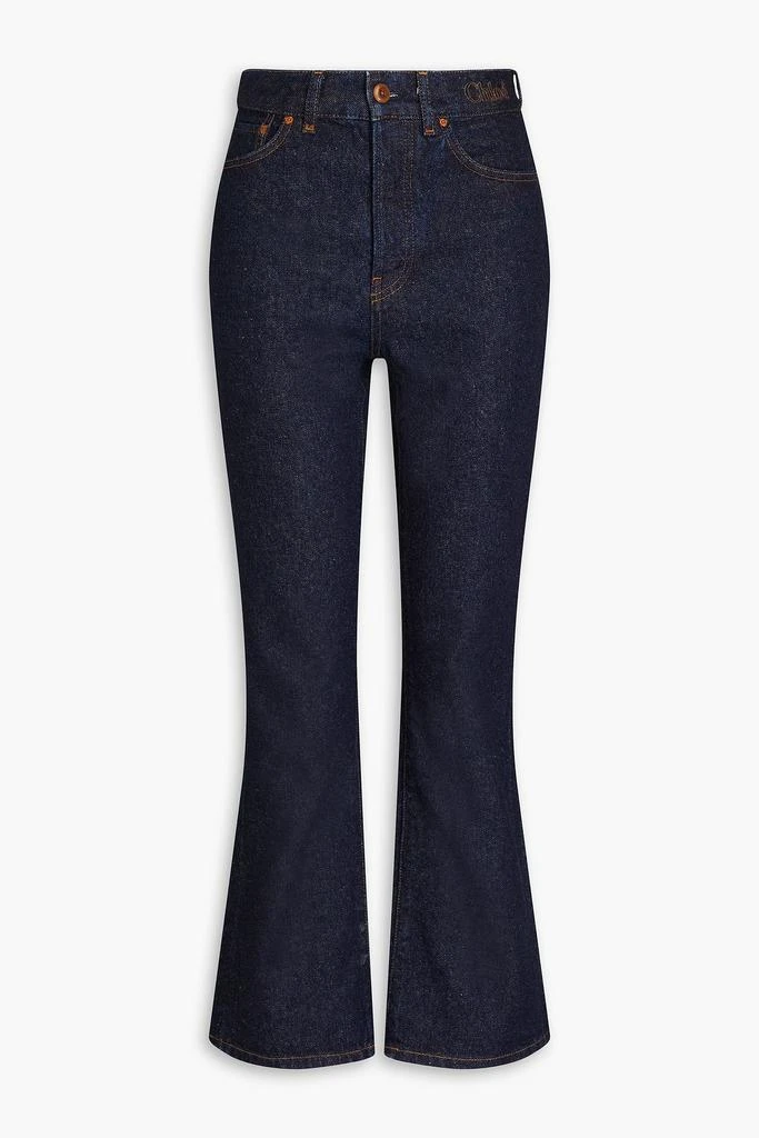 Chloé Embroidered high-rise bootcut jeans 1