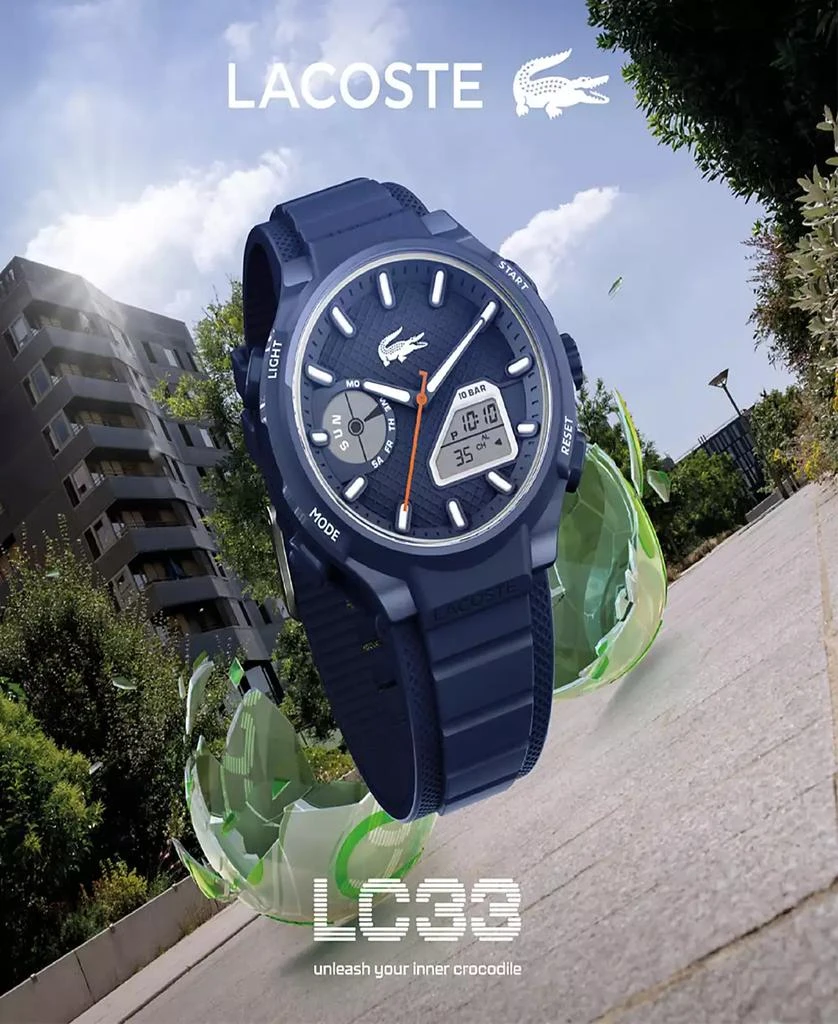 Lacoste Men's LC33 Blue Silicone Strap Watch 45mm 7