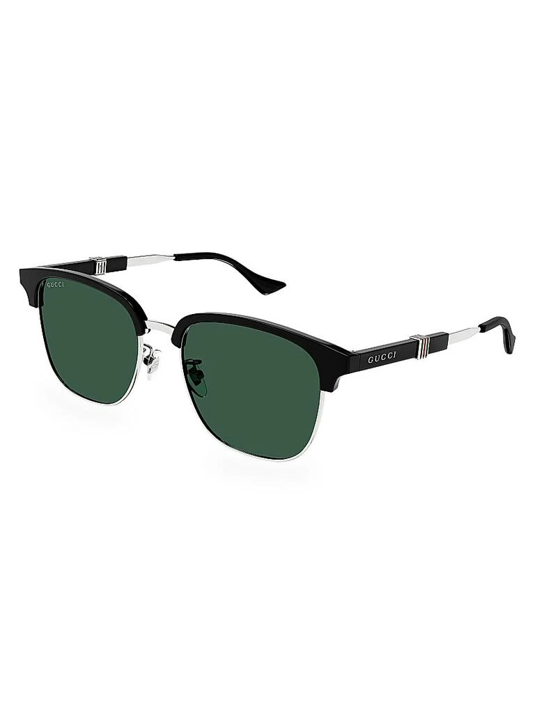 Gucci Green 55mm Sunglasses Gucci Sunglasses 1999 Vintage Green Olive Rectangle GG 2456  main image 4