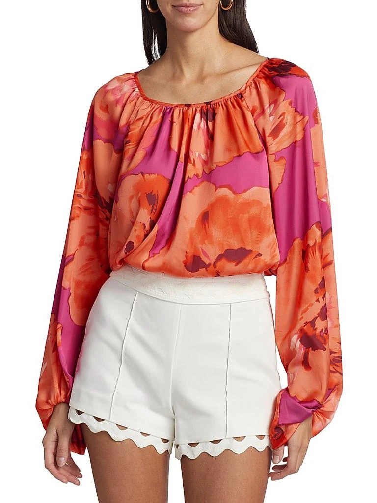 Ramy Brook Aria Floral Blouson Top 3