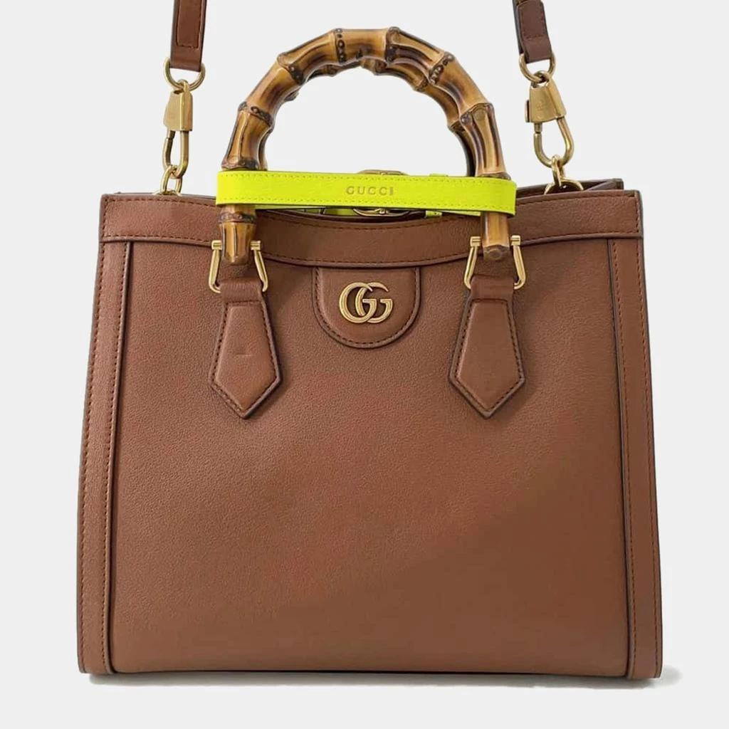 Gucci Gucci Leather Small Diana NM Bamboo Handle Tote Bag 1