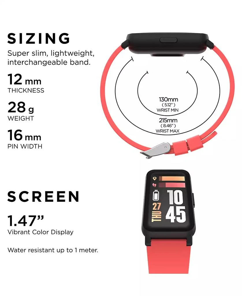 iTouch Active 4 Unisex Silicone Strap Fitness Tracker 42.7mm 5