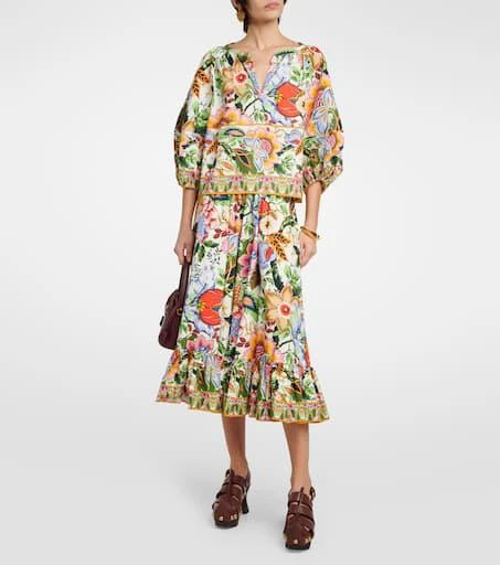 ETRO Floral cotton cropped top 2