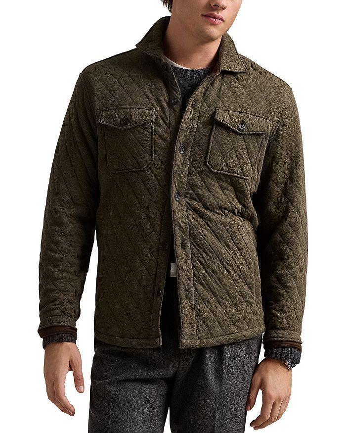 Ralph Lauren Quilted Double-Knit Jersey Overshirt