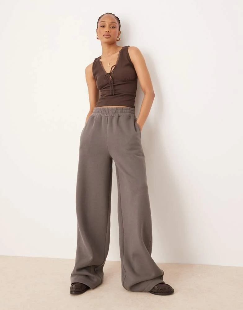 ASOS ASOS DESIGN Tall straight leg jogger in grey 1