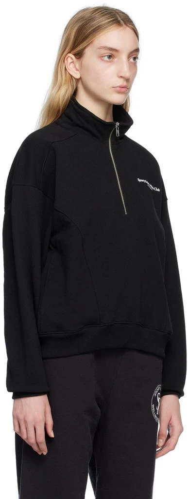 Sporty & Rich Black Zip-Up Sweater 2