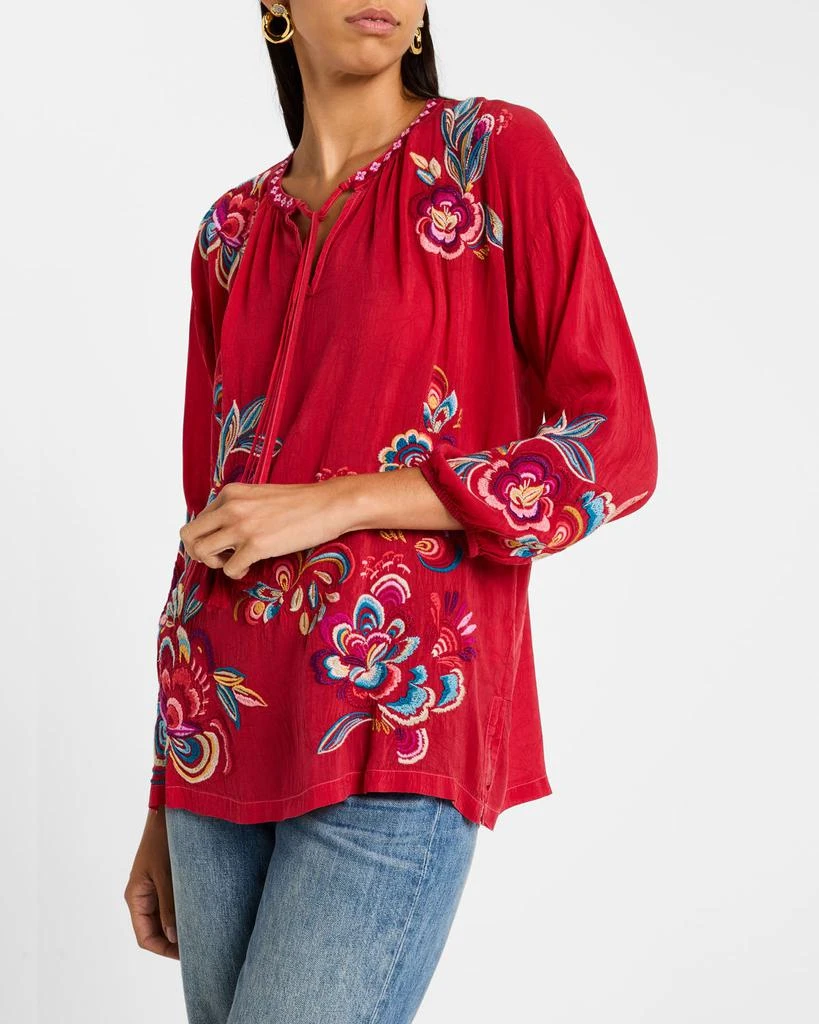 Johnny Was Zadonia Floral-Embroidered Blouse 5