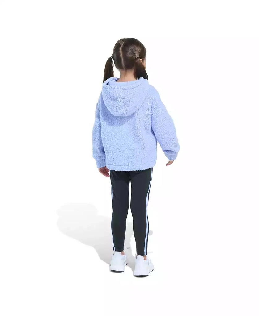 Adidas Little & Toddler Girls Long Sleeve Hooded Sherpa Legging, 2-Piece Set