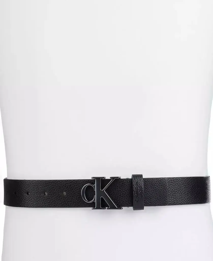 Calvin Klein Men's Logo Plaque Buckle Fashion Jean Belt 5