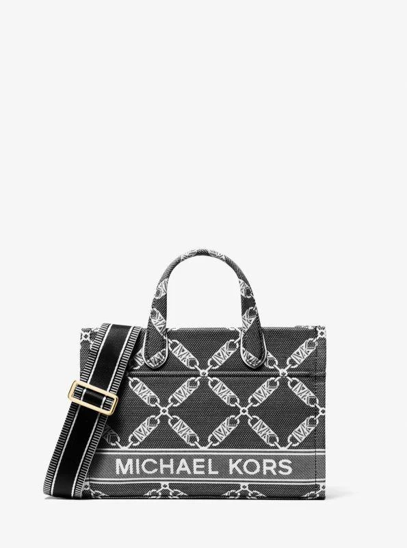 Michael Kors Gigi Small Empire Logo Jacquard Messenger Bag 1