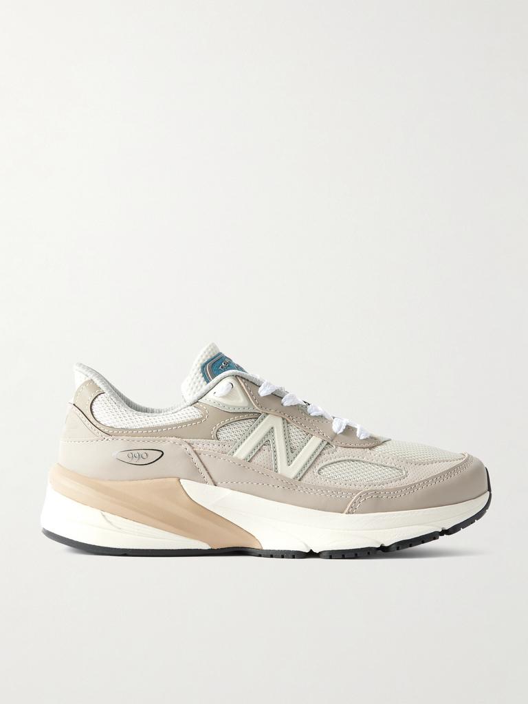 New Balance 990v6 皮革边饰网眼运动鞋  - US4.5