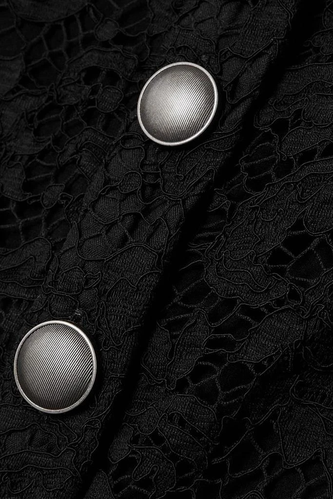 Alessandra Rich Silk-trimmed ruffled lace maxi dress 4