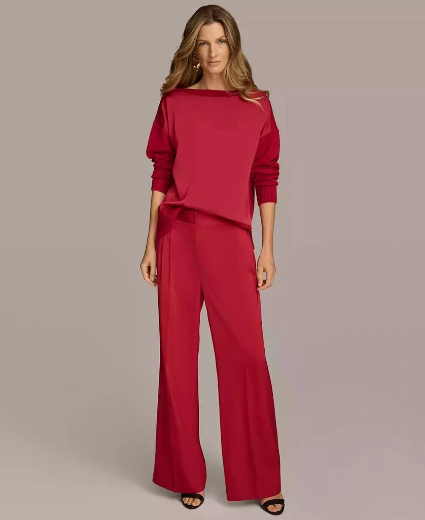 Donna Karan Women's Mixed-Media Sweater 5