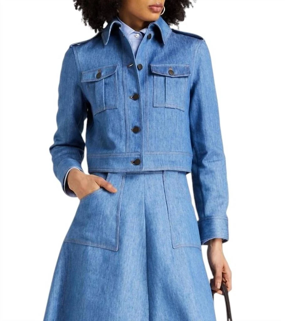 Giuliva Heritage The Dianora Jacket In Blue Denim 1