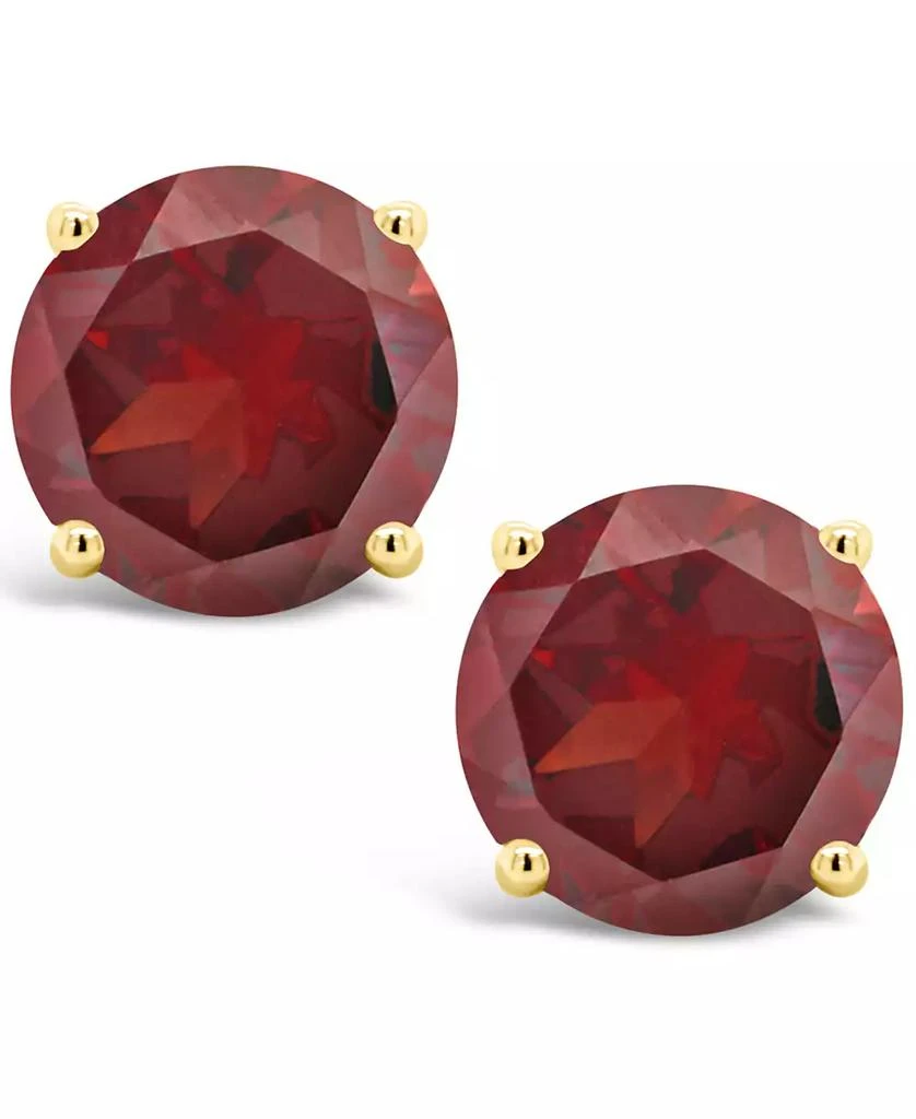 Macy's Round-Cut Gemstone Stud Earrings in 14K Yellow Gold 5