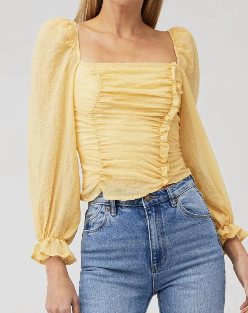 ASTR Tonina Sheer Long Sleeve Top 1