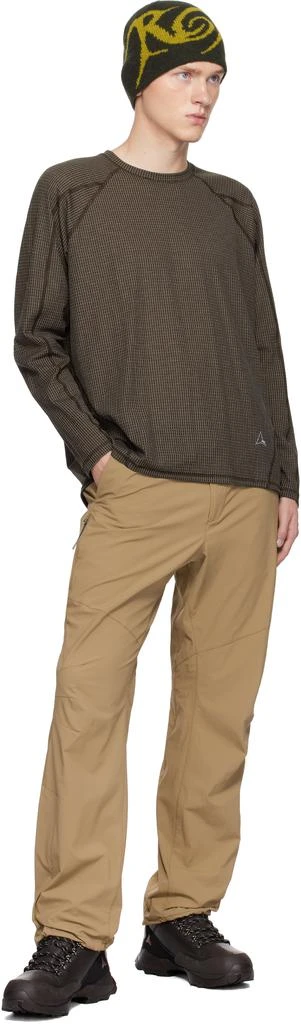 ROA Brown Base Layer Stretch Ripstop Longsleeve T-shirt 4