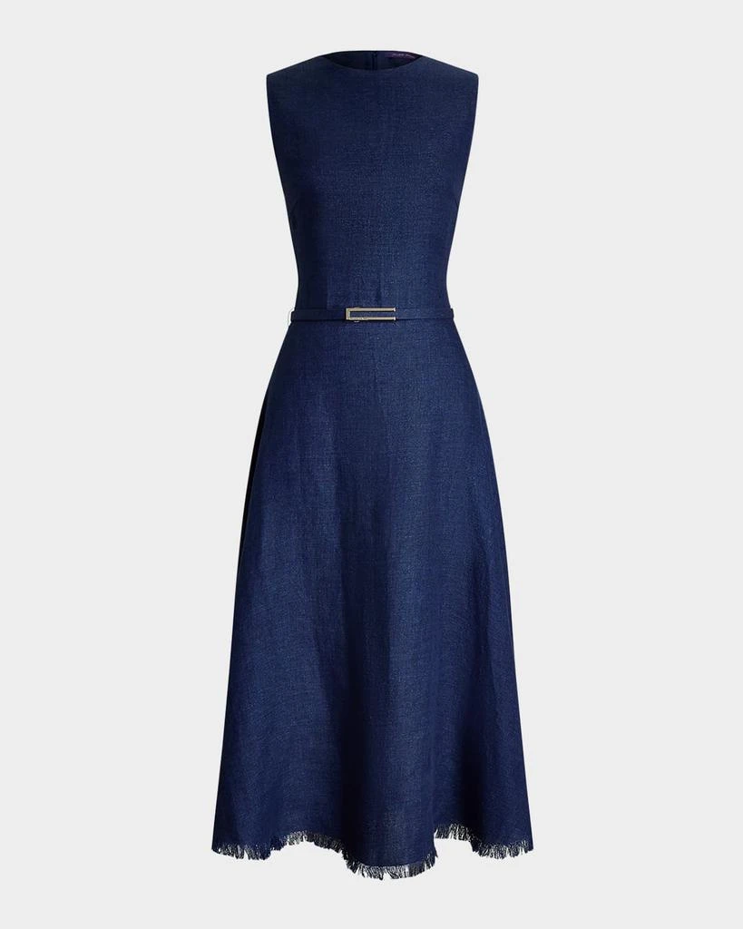 Ralph Lauren Briella Sleeveless Linen Dobby Midi Dress 1
