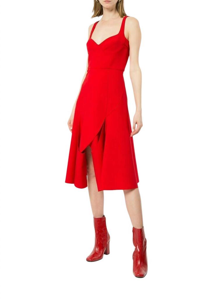 Dion Lee Dion Lee - Corset Bustier Double Wool Circle Loop Midi Dress