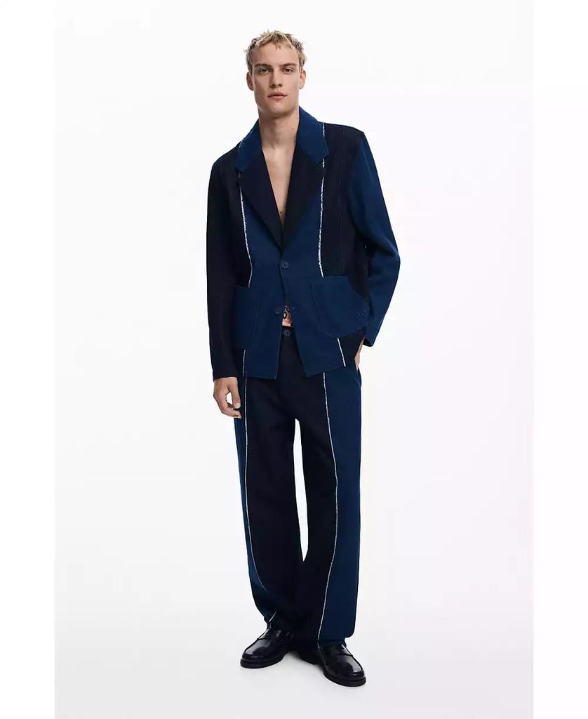 Desigual Men's Blazer with combined seams