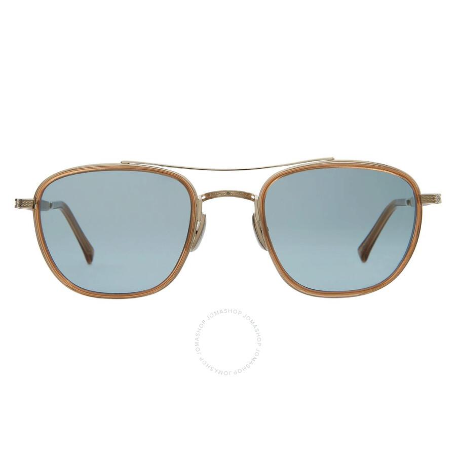 Mr. Leight PRICE S Pure Blue Pilot Titanium Sunglasses ML4026 TOP-12KG/PBLU 49